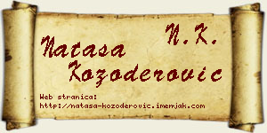 Nataša Kozoderović vizit kartica